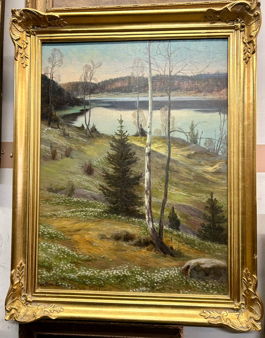 CALIFORNIA ARTIST AXEL LINUS 1885-1980 LANDSCAPE PAINTING