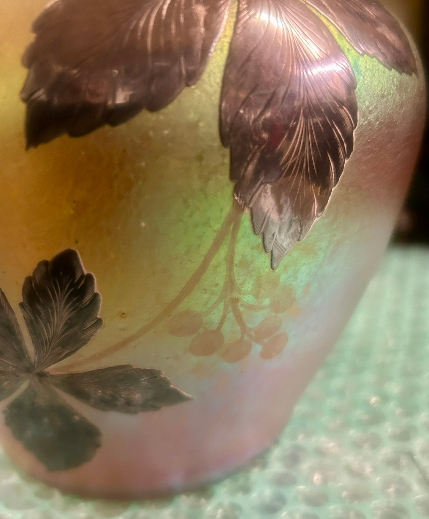 LOETZ SILVER OVERLAY VASE