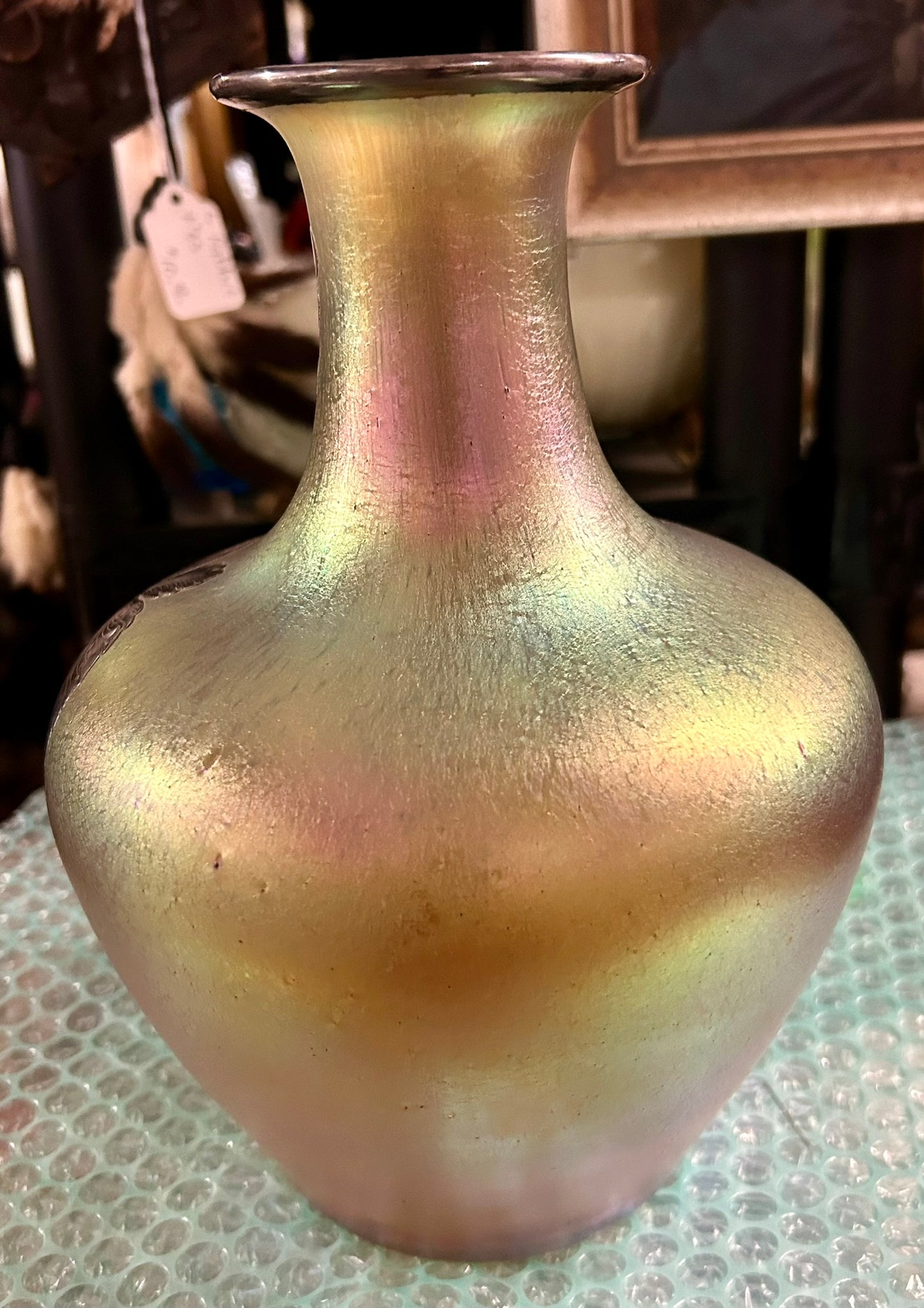 LOETZ SILVER OVERLAY VASE
