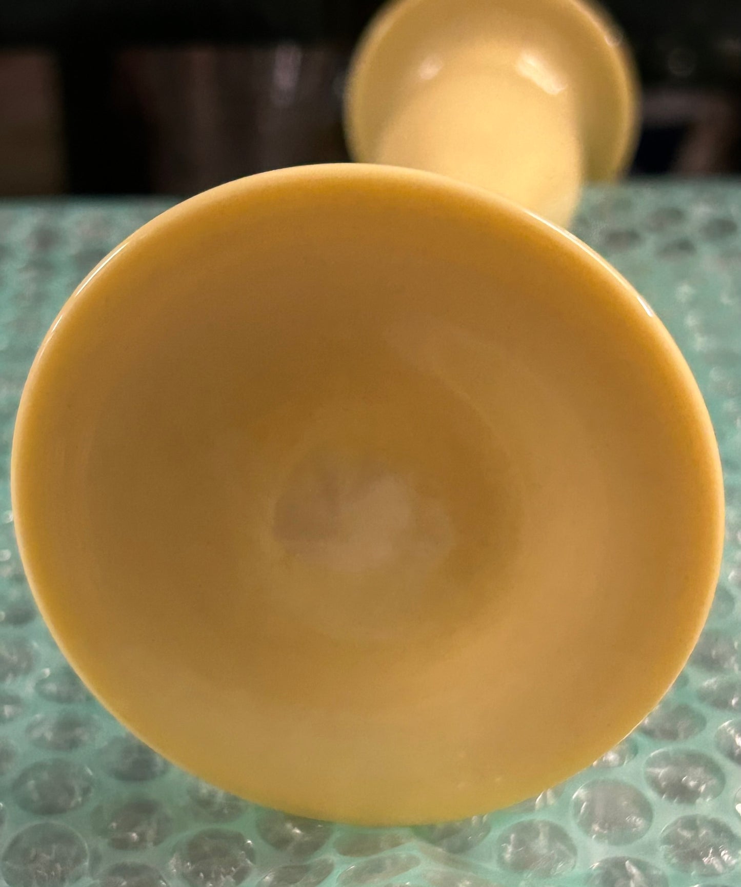STEUBEN IVORY GLASS FOOTED BUD VASE