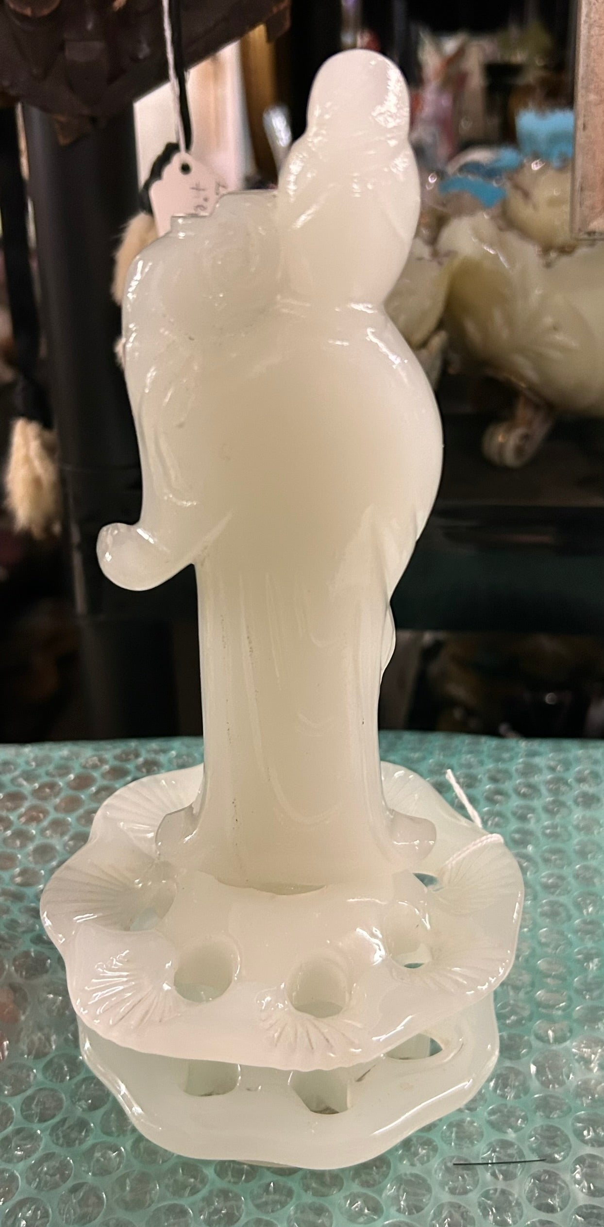 STEUBEN ORIENTAL FIGURE FLOWER FROG