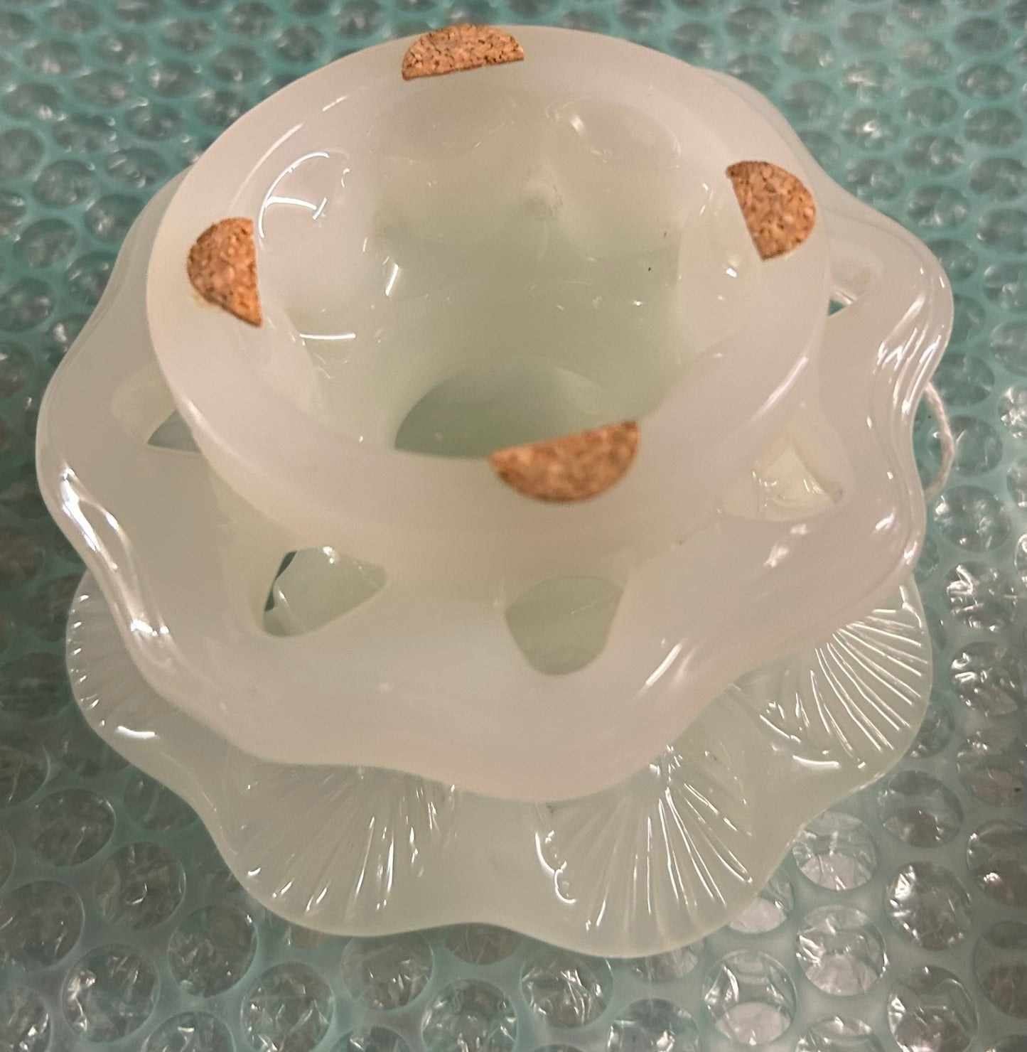 STEUBEN ORIENTAL FIGURE FLOWER FROG