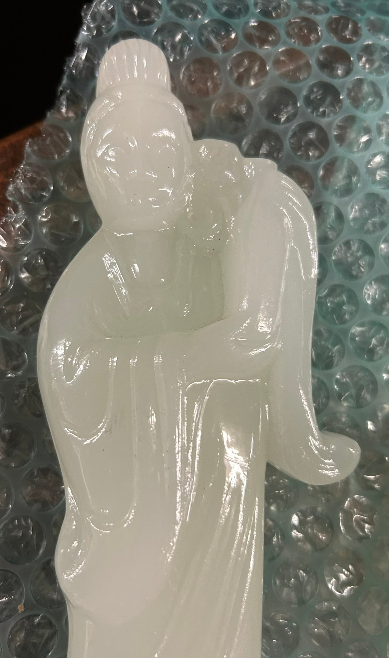 STEUBEN ORIENTAL FIGURE FLOWER FROG