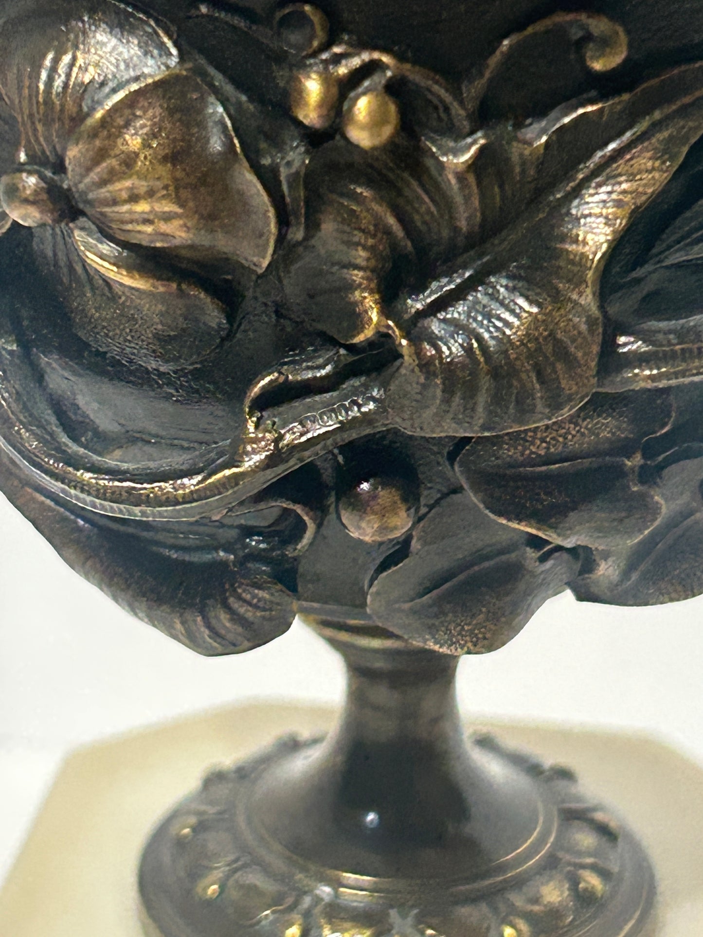 MARBLE AND BRONZE ANTIQUE URNS