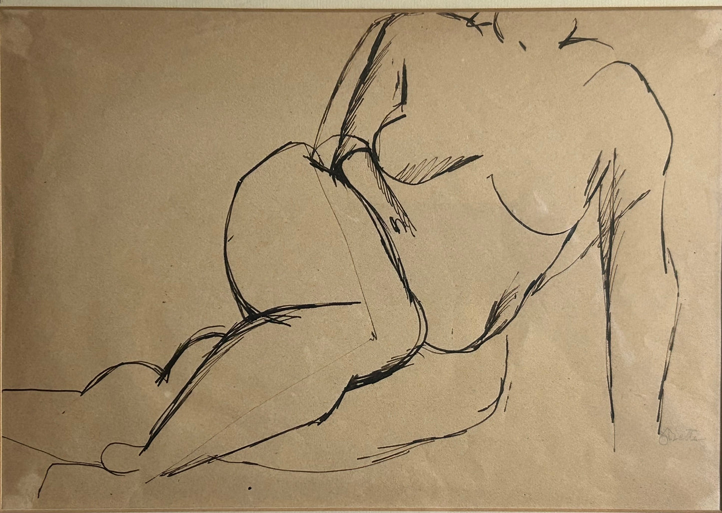 VIVEAN OVIETTE NEW YORK AND TEXAS DRAWING OF NUDE