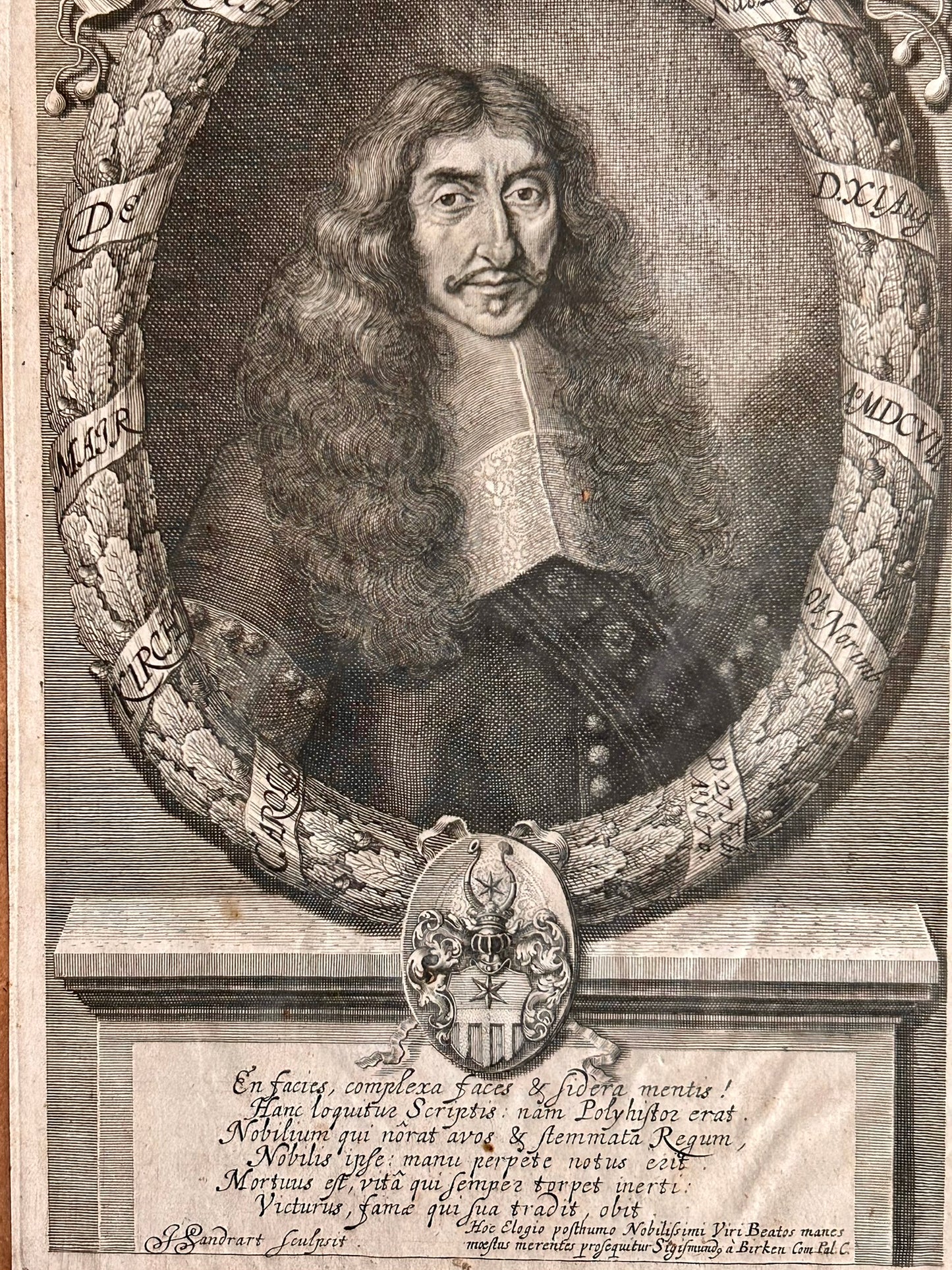 JOACHIM SANDRART 1600'S PORTRAIT ENGRAVING