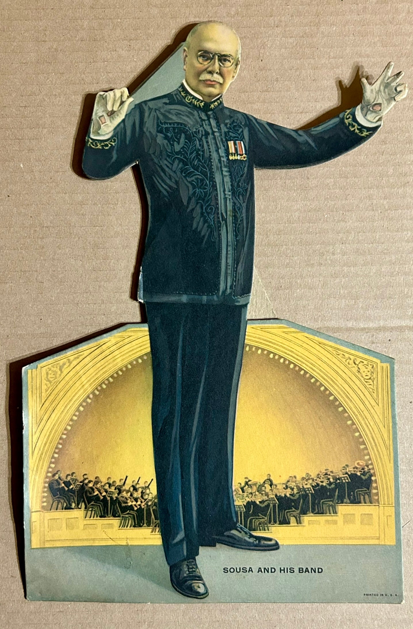 RCA VICTOR EARLY 1900'S CARDBOARD RECORDING STARS FIGURES SET OF TEN