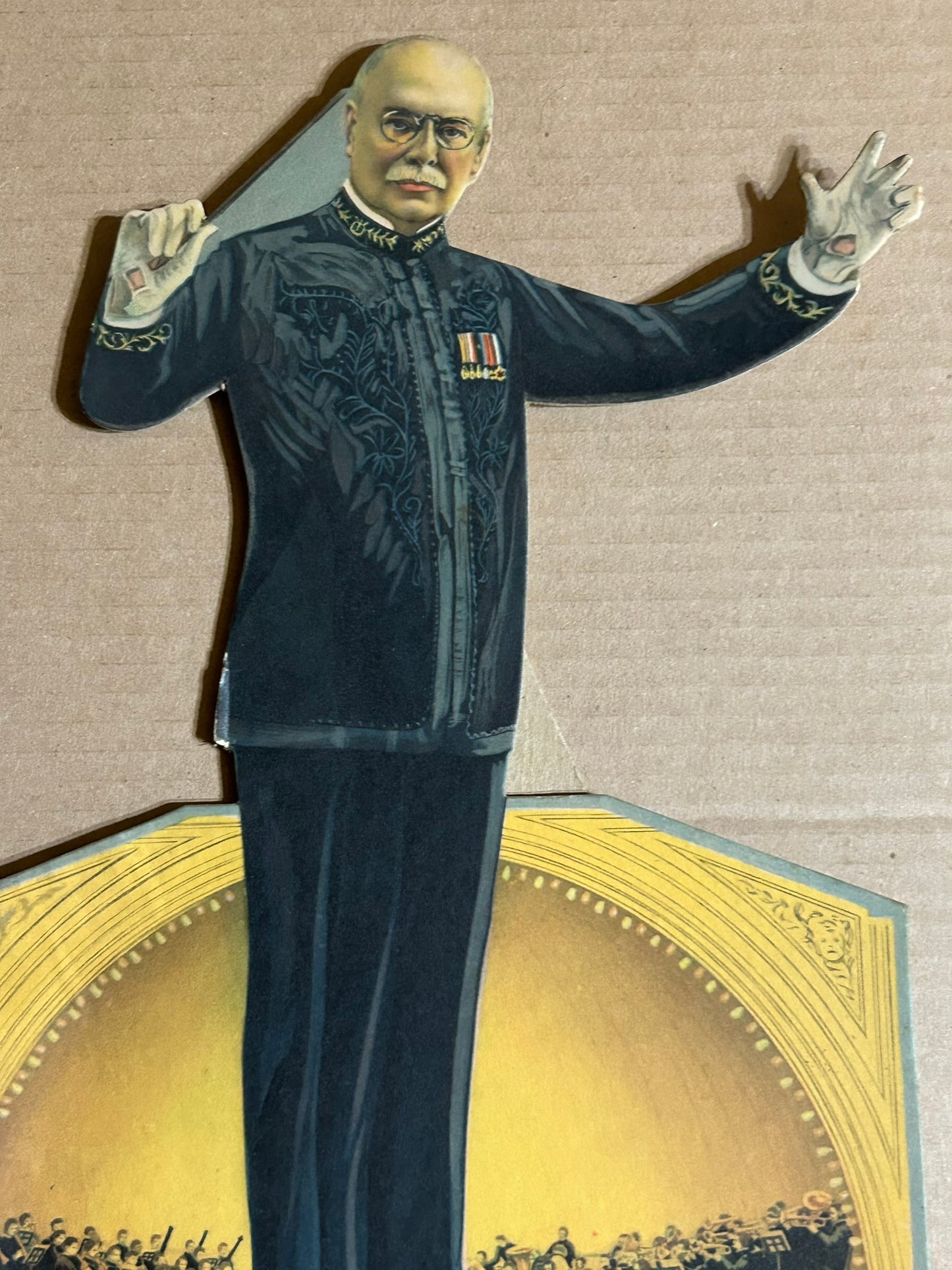 RCA VICTOR EARLY 1900'S CARDBOARD RECORDING STARS FIGURES SET OF TEN
