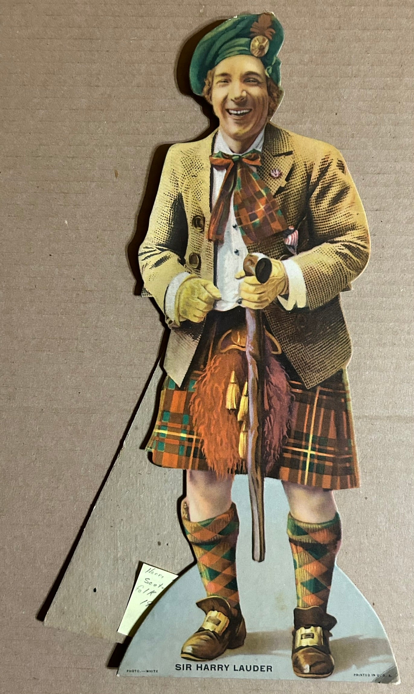 RCA VICTOR EARLY 1900'S CARDBOARD RECORDING STARS FIGURES SET OF TEN