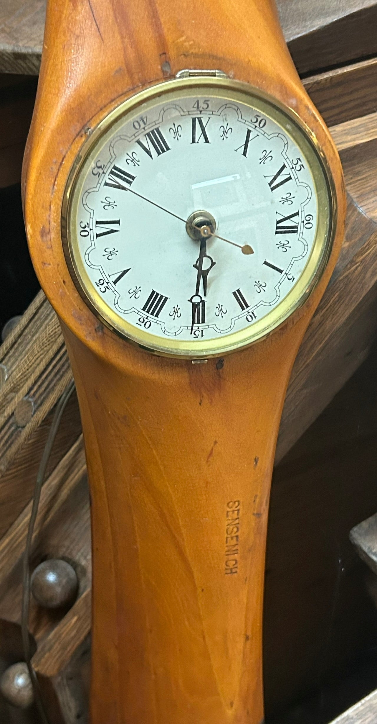 WOODEN 1930'S AIRPLANE PROPELLER 76" LONG MADE BY SENSENICH