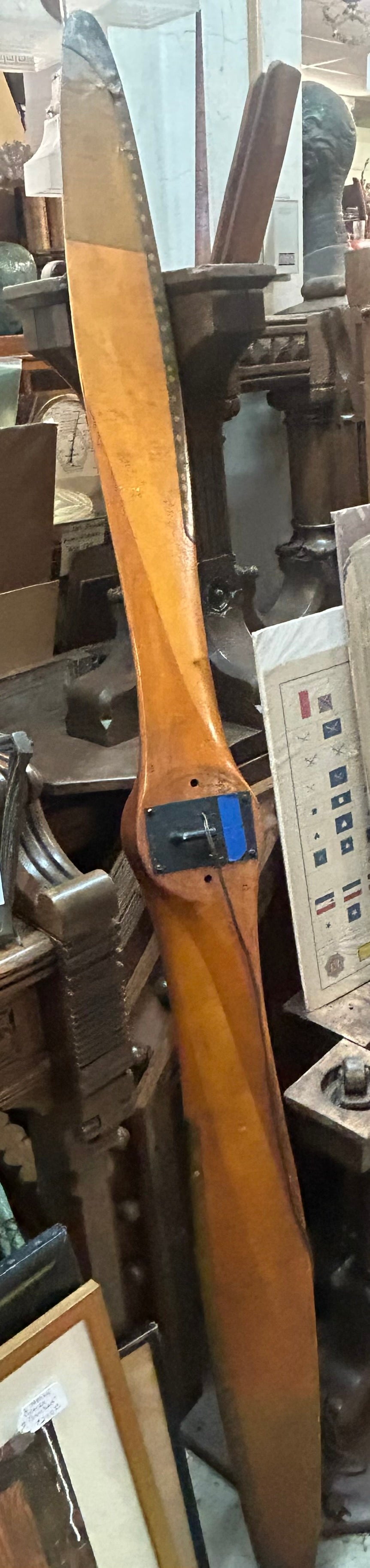 WOODEN 1930'S AIRPLANE PROPELLER 76" LONG MADE BY SENSENICH