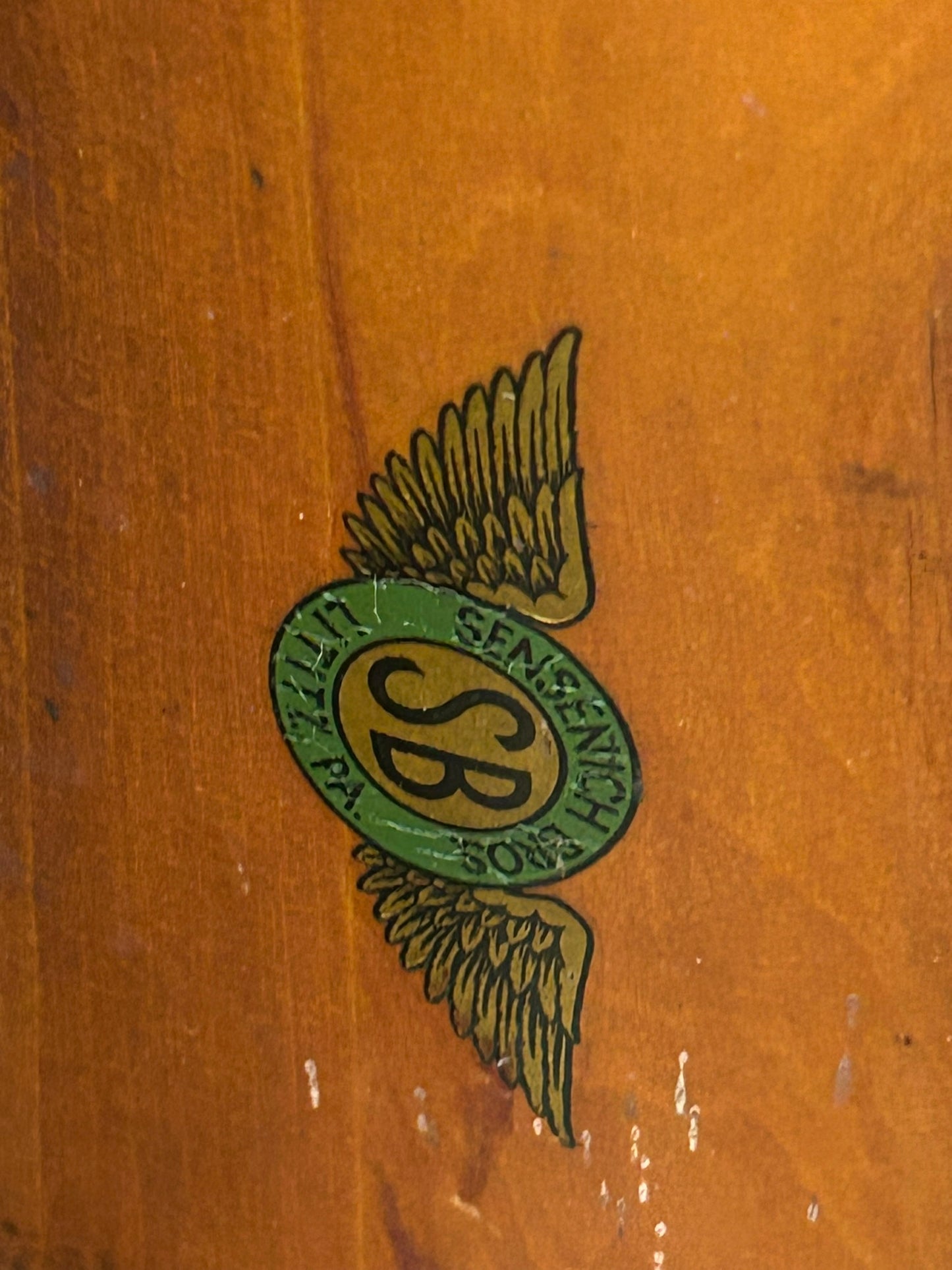 WOODEN 1930'S AIRPLANE PROPELLER 76" LONG MADE BY SENSENICH