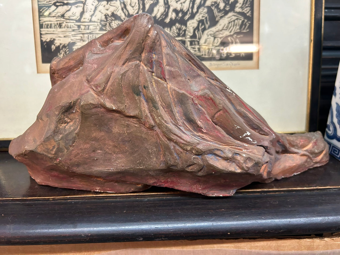 NEBRASKA ARTIST GLADYS LUX SCULPTURE OF DECO LAYING DOWN WOMAN
