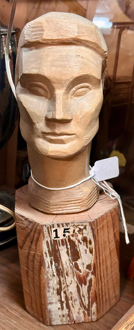 NEBRASKA ARTIST GLADYS LUX HEAD OF WOMAN SCULPTURE