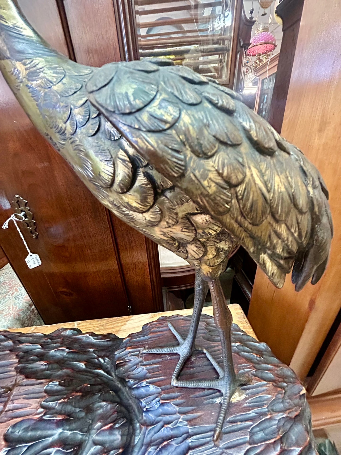 TWO CRANES SCULPTURE JAPANESE