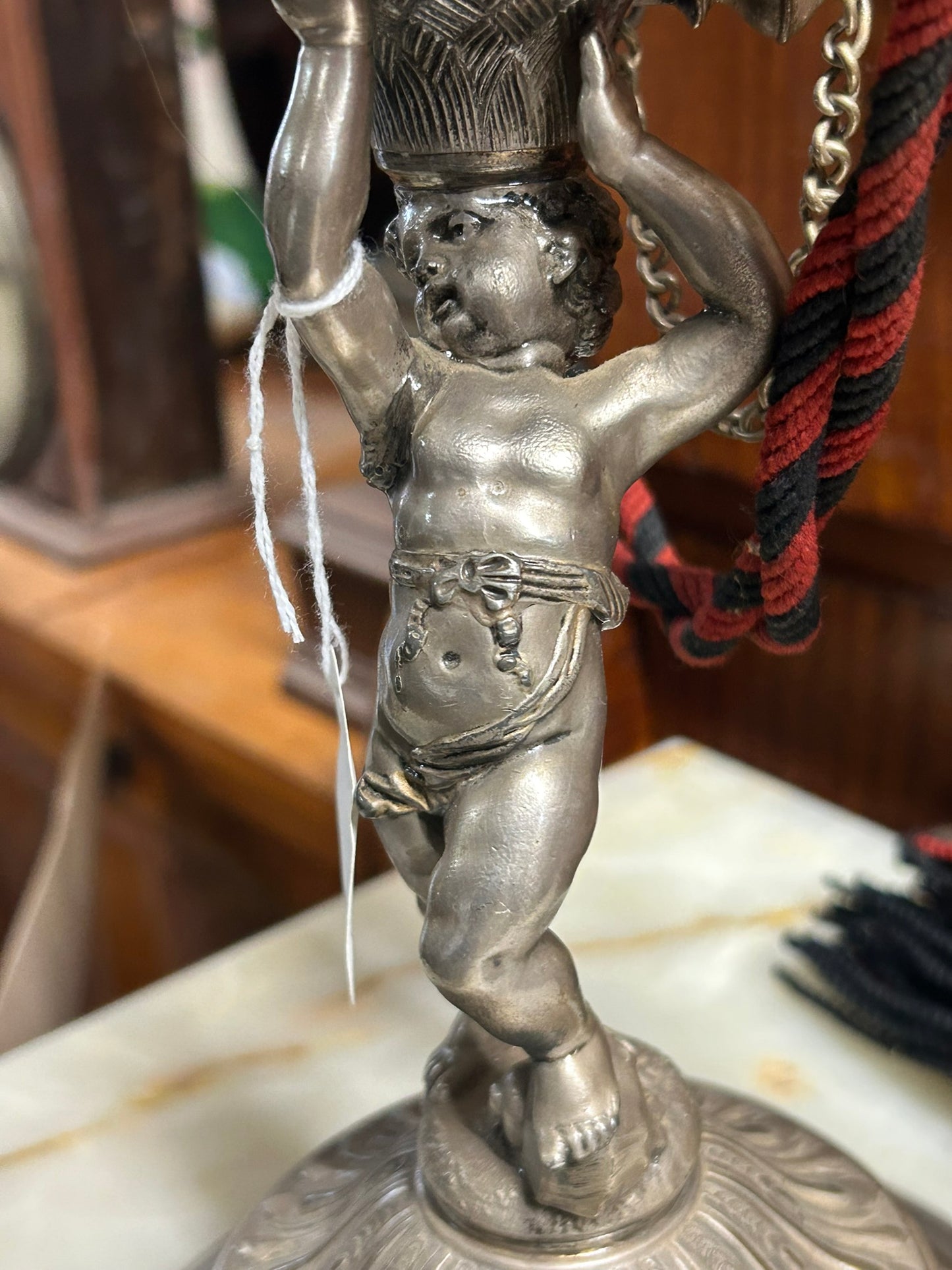 HORN FANCY MOUNTED COMMEMORATIVE PIECE DATED 1894