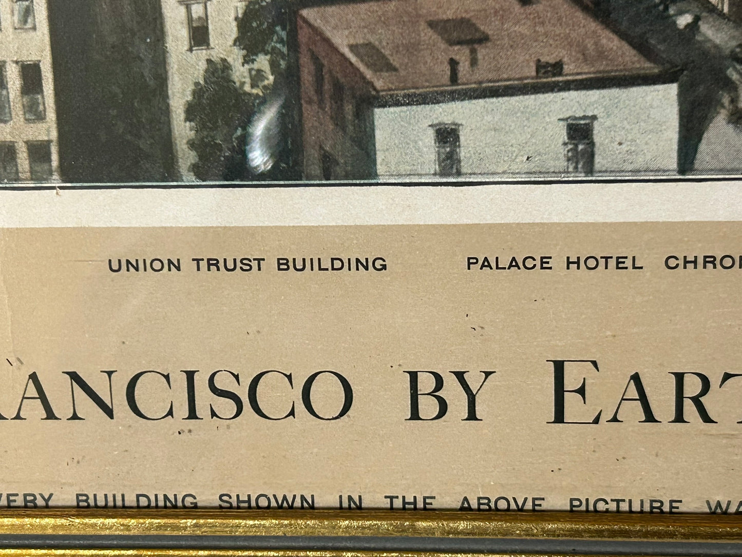 SAN FRANCISCO FIRE AND EARTHQUAKE 1906 RARE LARGE COLORED PRINT