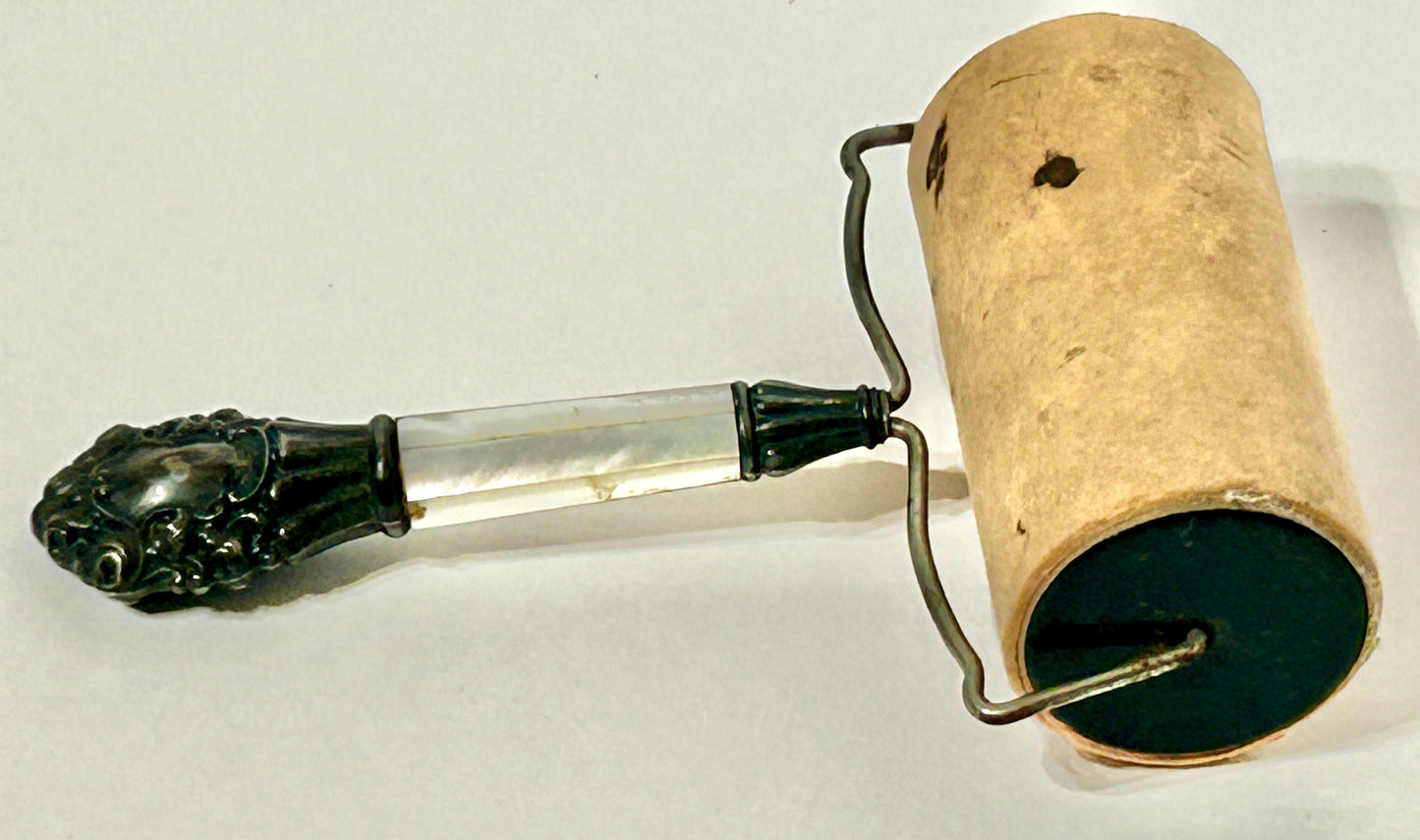 STERLING AND MOTHER OF PEARL HANDLE ANTIQUE BLOTTER