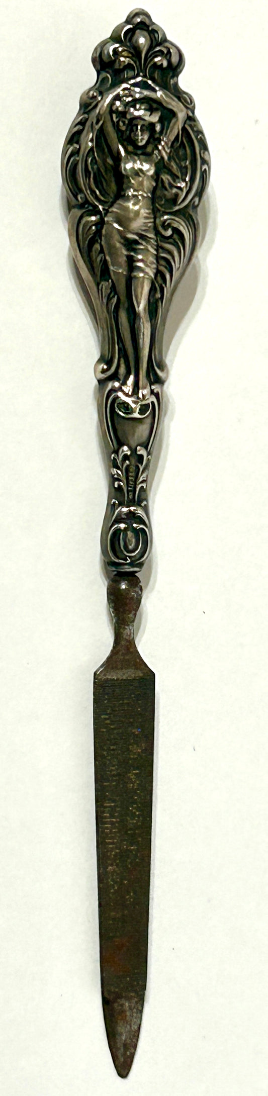 STERLING SILVER ANTIQUE ART NOVEAU WOMAN DESIGN DRESSER FILE