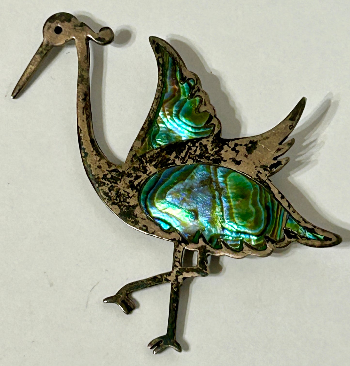 MEXICAN TAXCO STERLING STORK PIN
