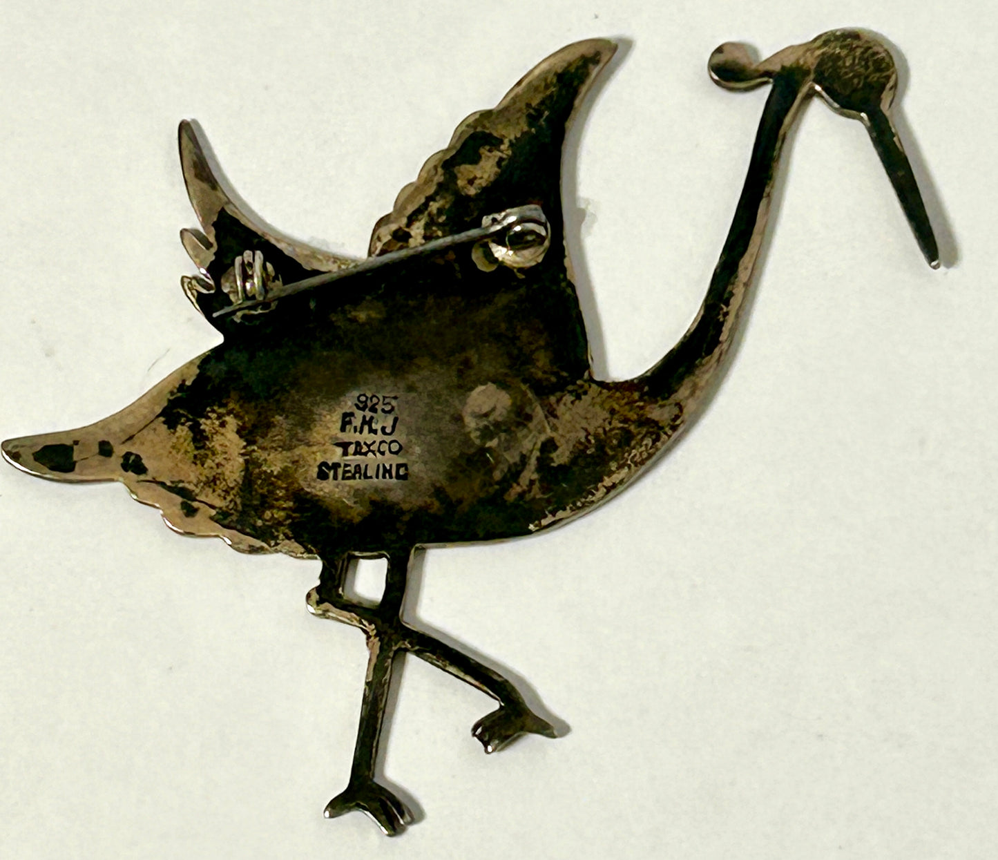 MEXICAN TAXCO STERLING STORK PIN