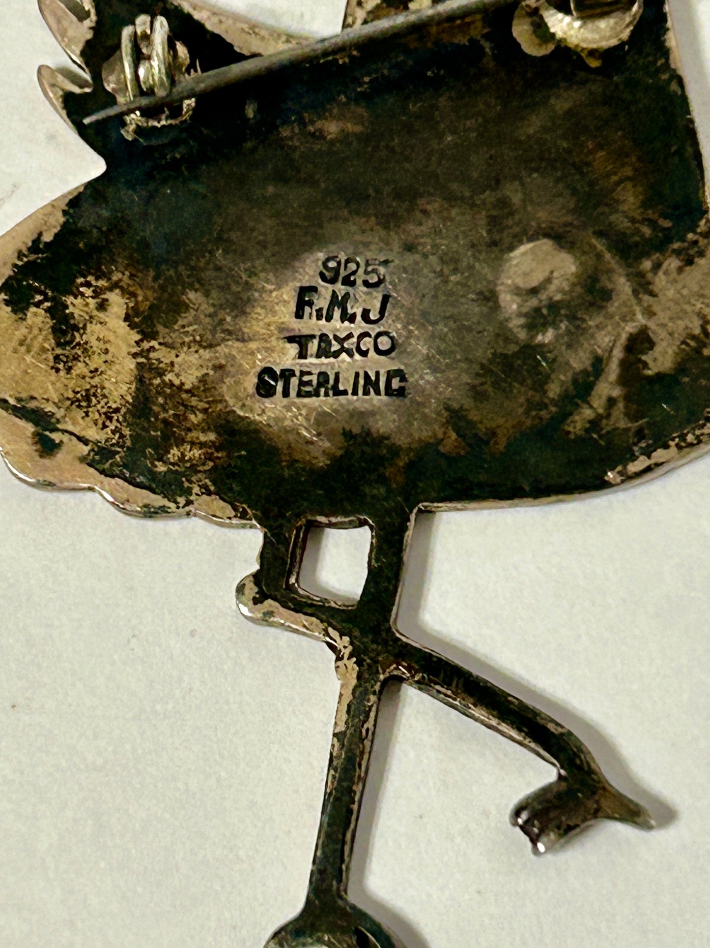 MEXICAN TAXCO STERLING STORK PIN