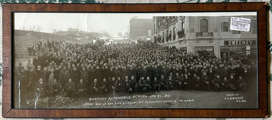 SWEENEY AUTOMOBILE SCHOOL, KANSAS CITY 1918 PHOTOGRAPH