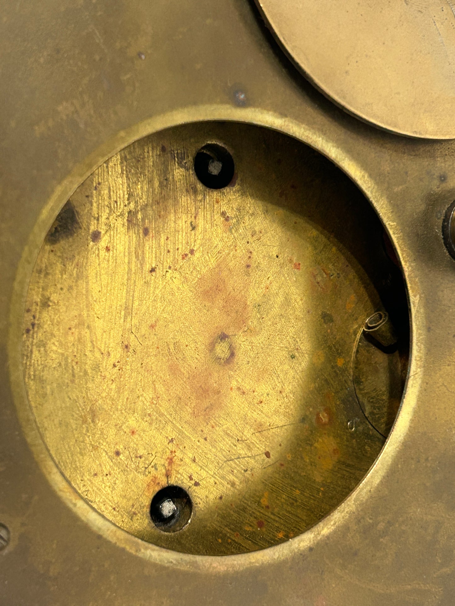 SCIENTIFIC ANTIQUE CLOCK WORK BRASS WIND UP DRUM