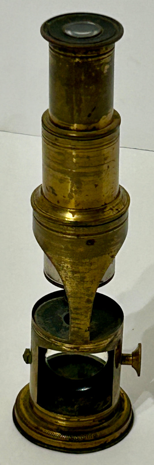 BRASS MICROSCOPE EARLY SMALL SIZE