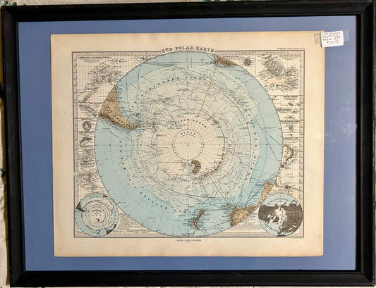 STIELER'S MAP OF POLAR REGION 1879