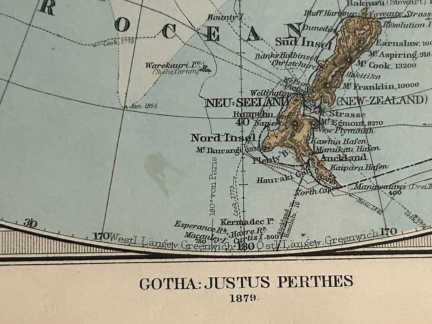 STIELER'S MAP OF POLAR REGION 1879