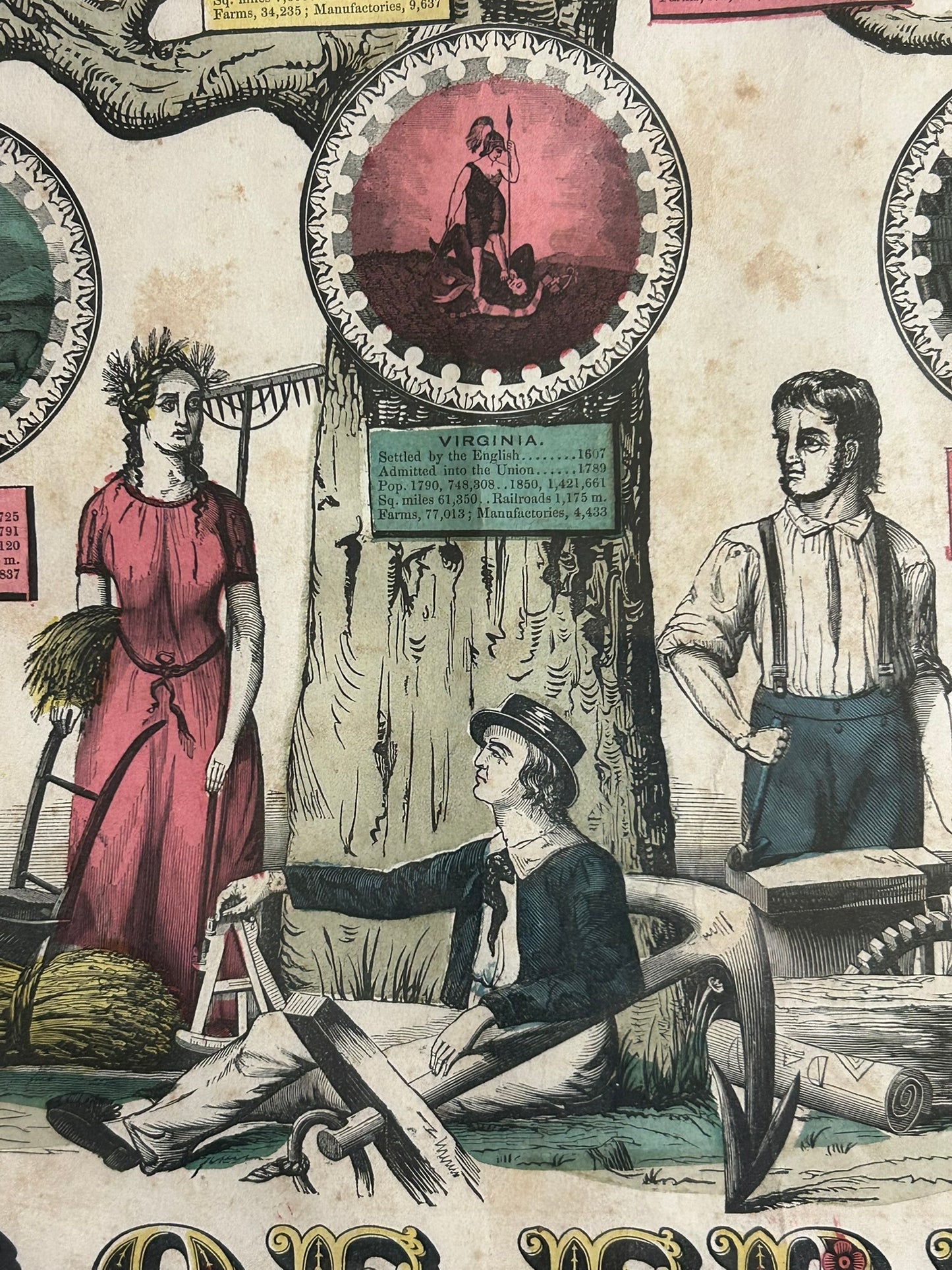 FRUIT OF FREEDOM ANTIQUE PRINT