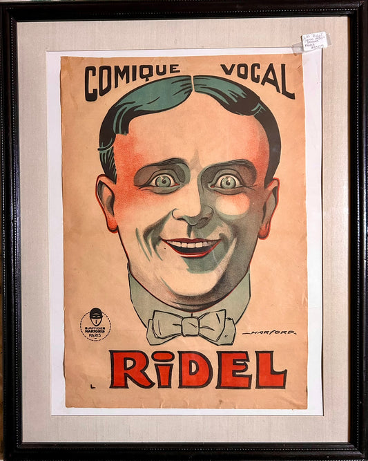 RIDEL COMIQUE VOCAL FRENCH POSTER FROM 1930'S