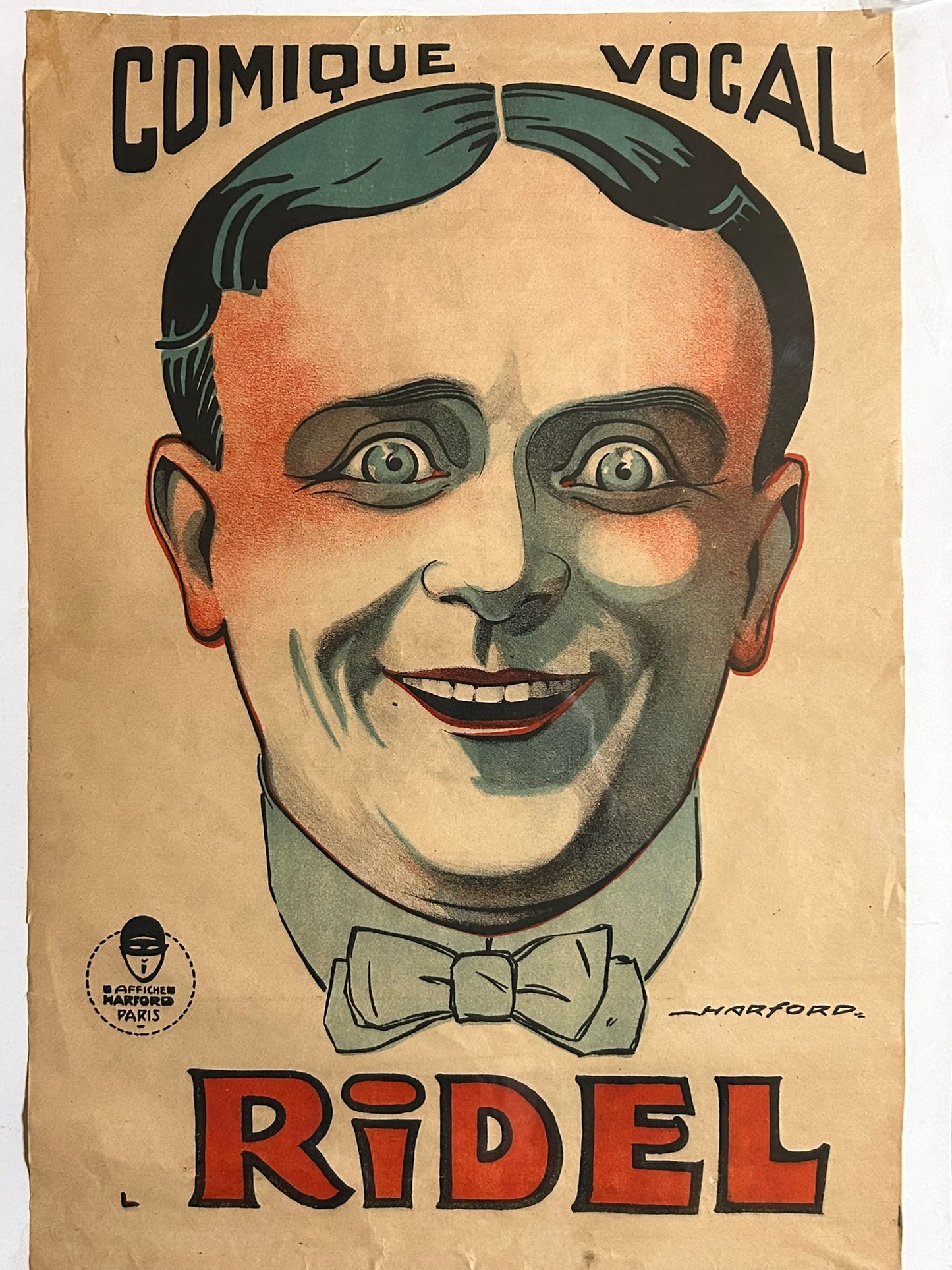 RIDEL COMIQUE VOCAL FRENCH POSTER FROM 1930'S