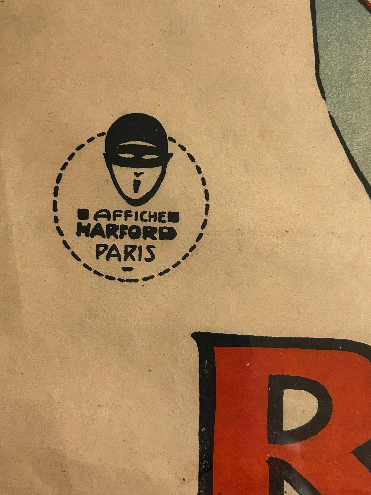 RIDEL COMIQUE VOCAL FRENCH POSTER FROM 1930'S