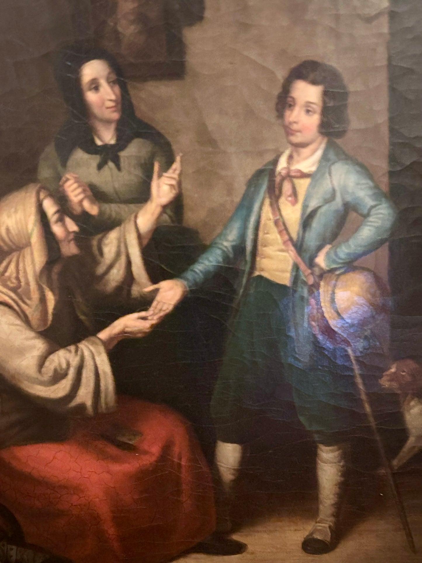 FRIEDRICH AUGUST ZIMMERMANN 1805-1876 GERMAN FORTUNE TELLER SCENE PAINTING