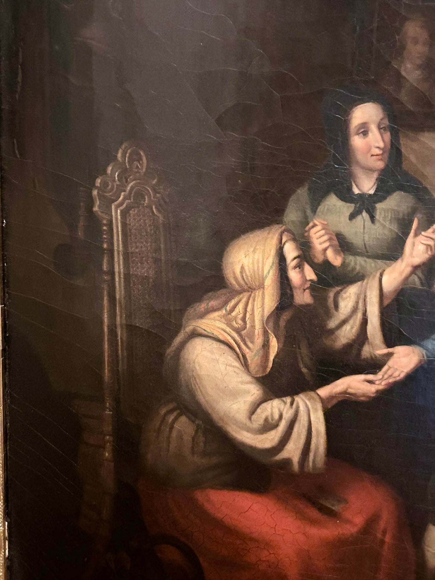 FRIEDRICH AUGUST ZIMMERMANN 1805-1876 GERMAN FORTUNE TELLER SCENE PAINTING