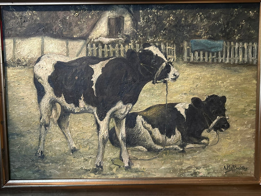ADOLF HOFFMEISTER - CZECH 1902-1973 PAINTING OF COWS