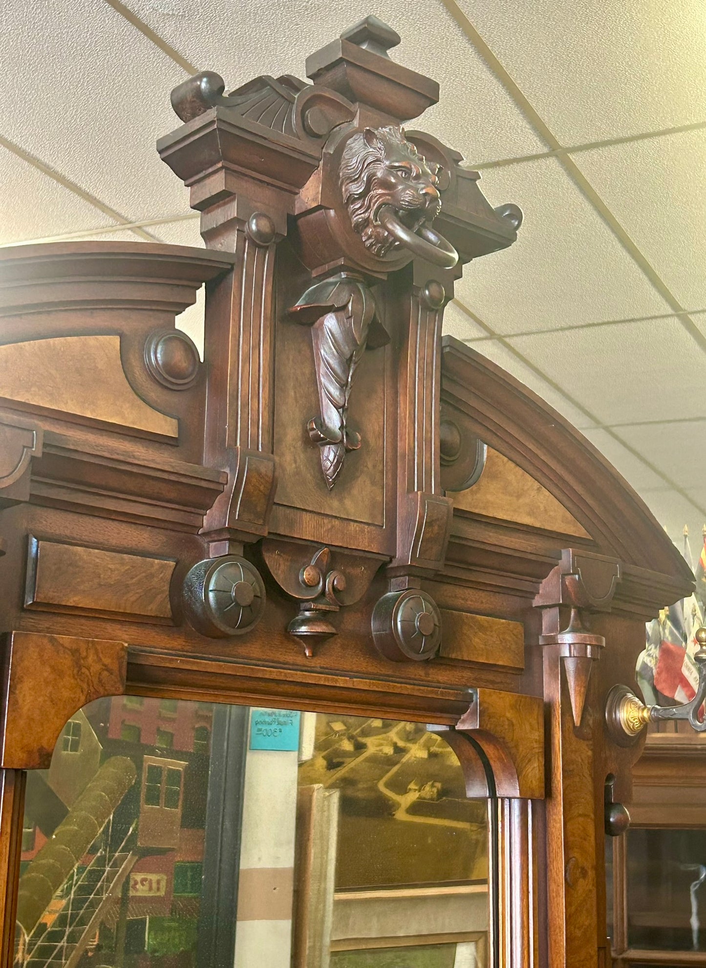 WALNUT 1870'S FANCY WALNUT HALL TREE