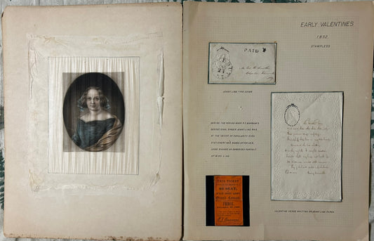 JENNY LIND ANTIQUE 1850 MEMORABILIA-TICKET, PORTRAIT & STATIONERY