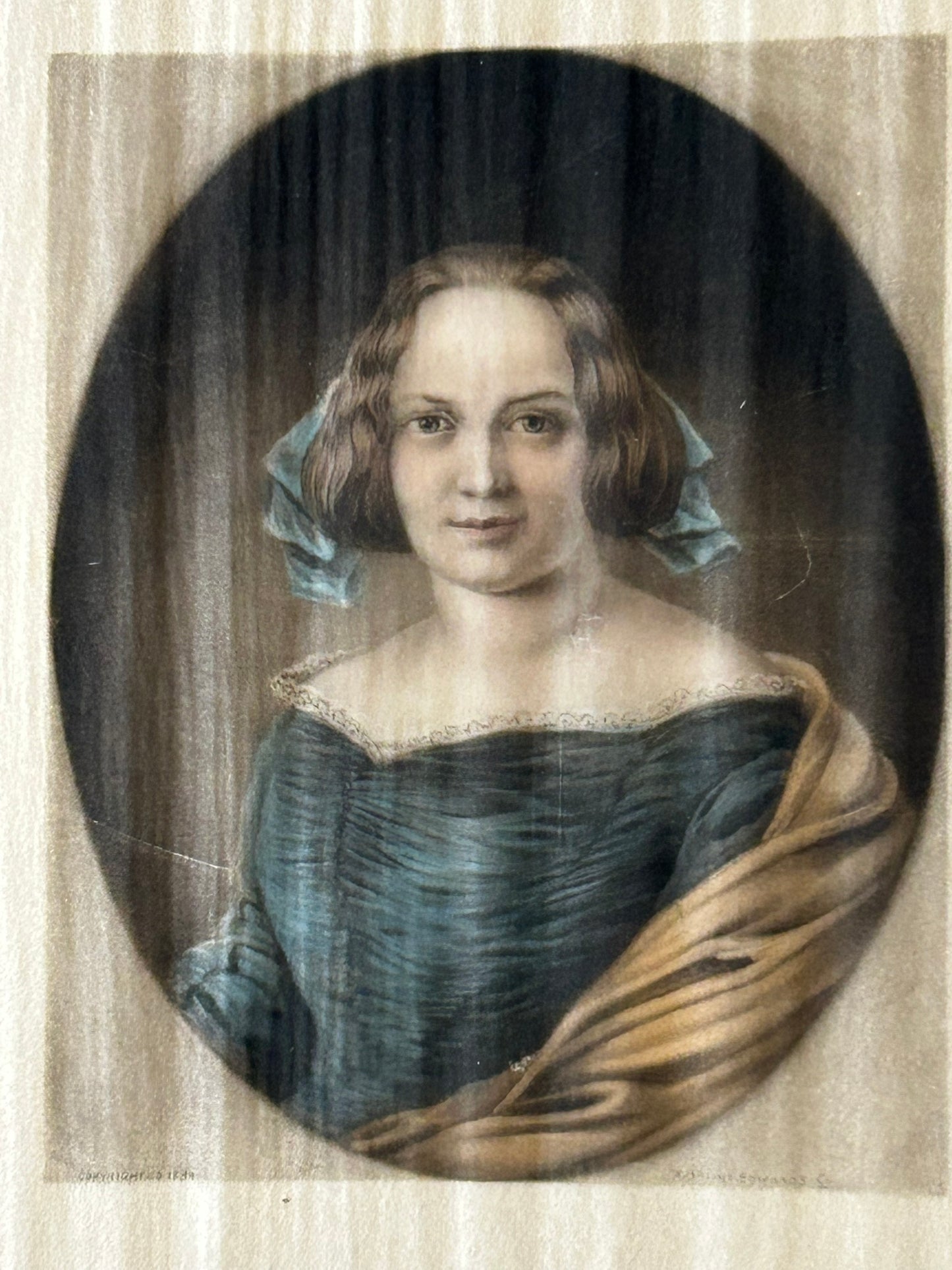 JENNY LIND ANTIQUE 1850 MEMORABILIA-TICKET, PORTRAIT & STATIONERY
