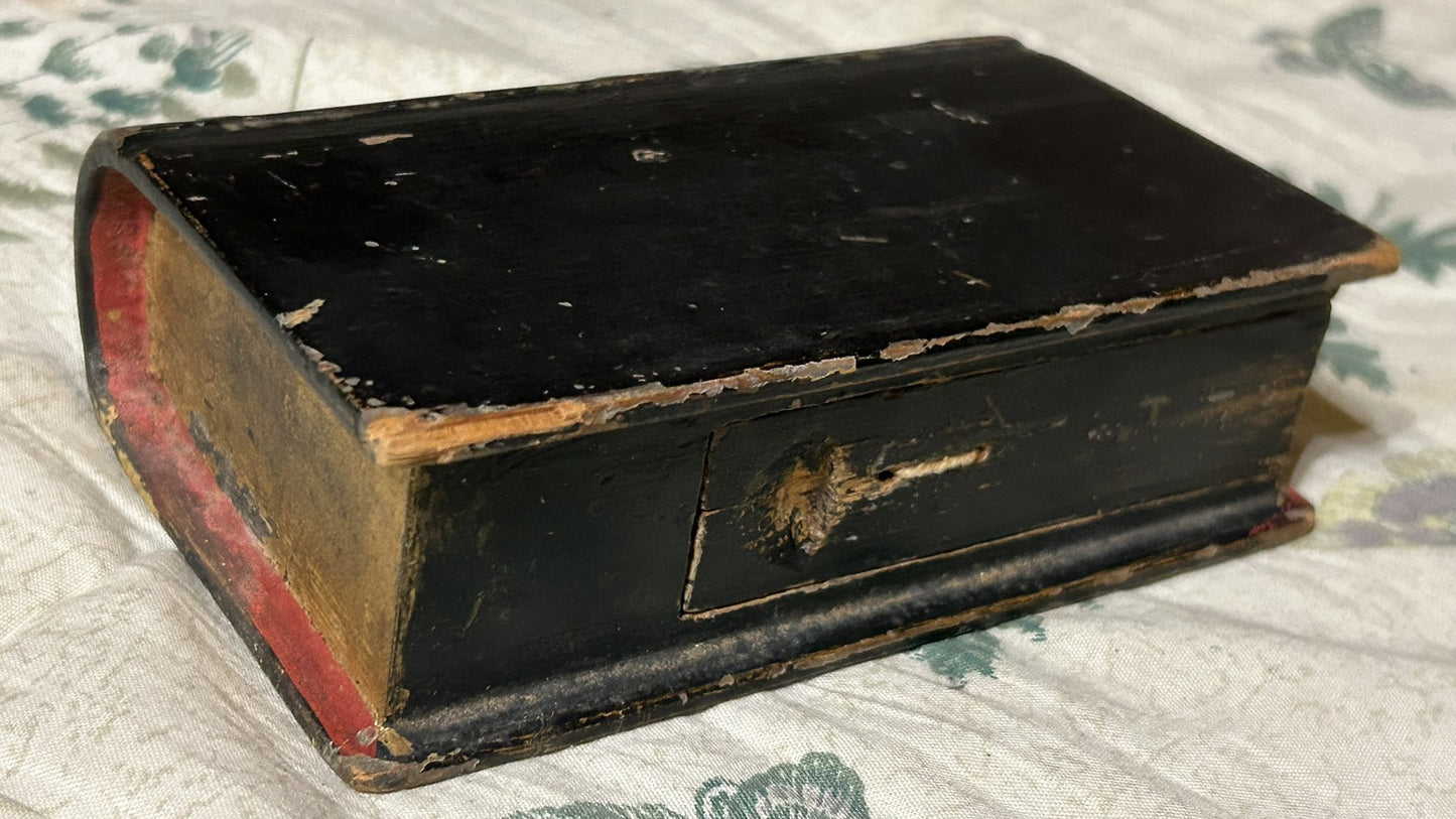 "SECESH BIBLE" WOODEN BOOK SHAPE BOX WITH SNAKE INSIDE