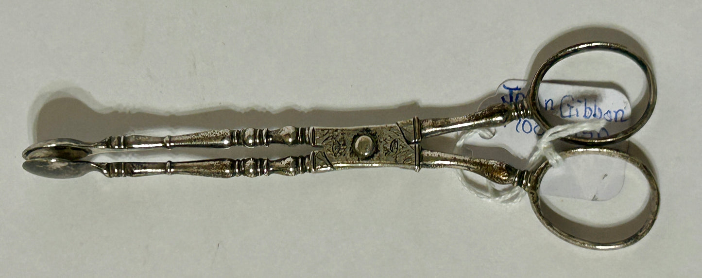 ANTIQUE SILVER SUGAR NIPPERS FROM EARLY 1700'S FOR SALE