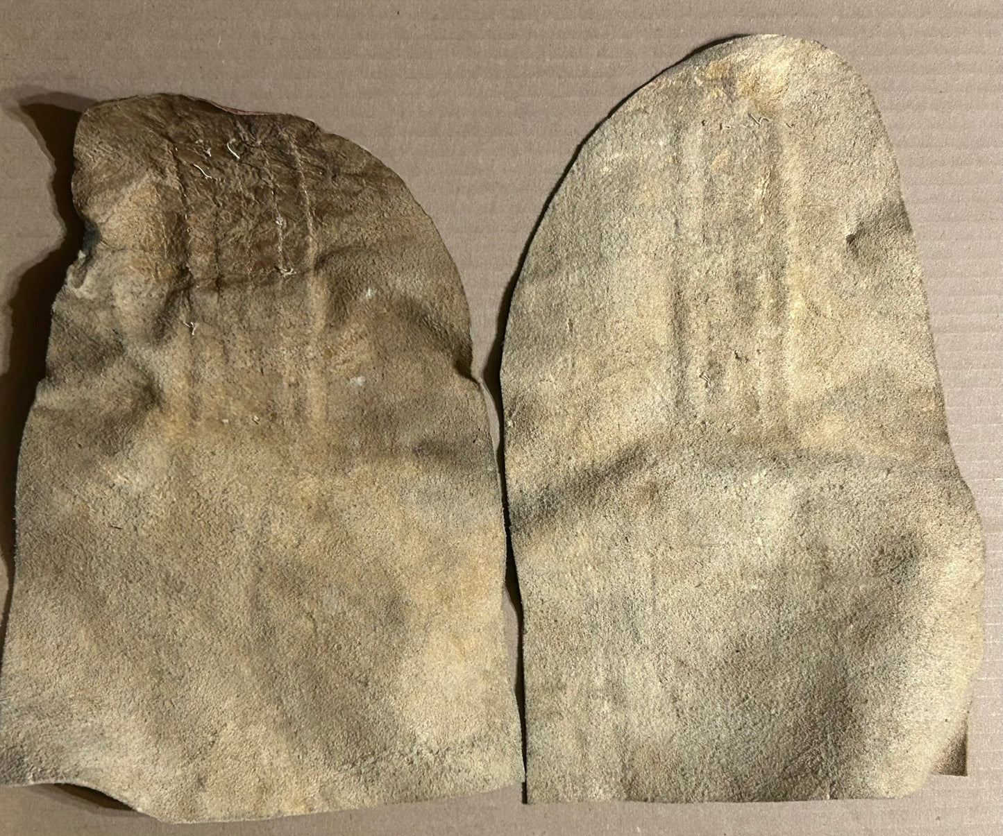 NATIVE AMERICAN BEADED PAIR OF EARLY 1900'S UNCOMPLETED MOCCASIN PARTS