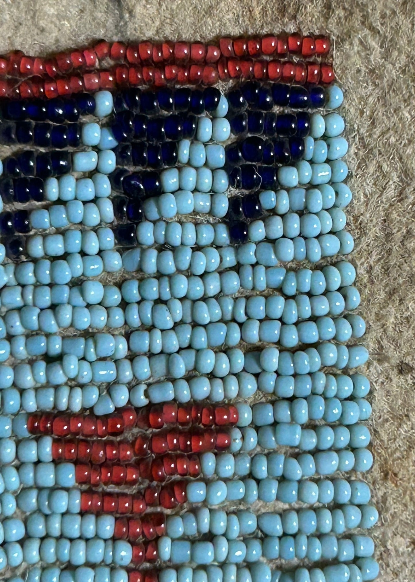 NATIVE AMERICAN BEADED PAIR OF EARLY 1900'S UNCOMPLETED MOCCASIN PARTS