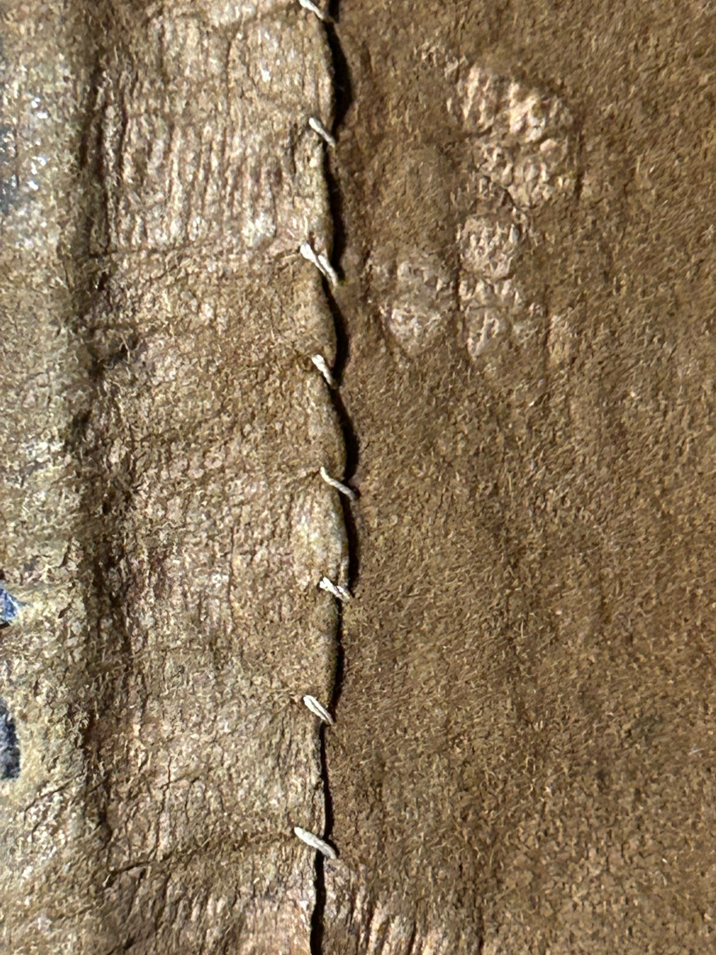 NATIVE AMERICAN BEADED FLAT BAG WITH SCULPTURED DESIGNS