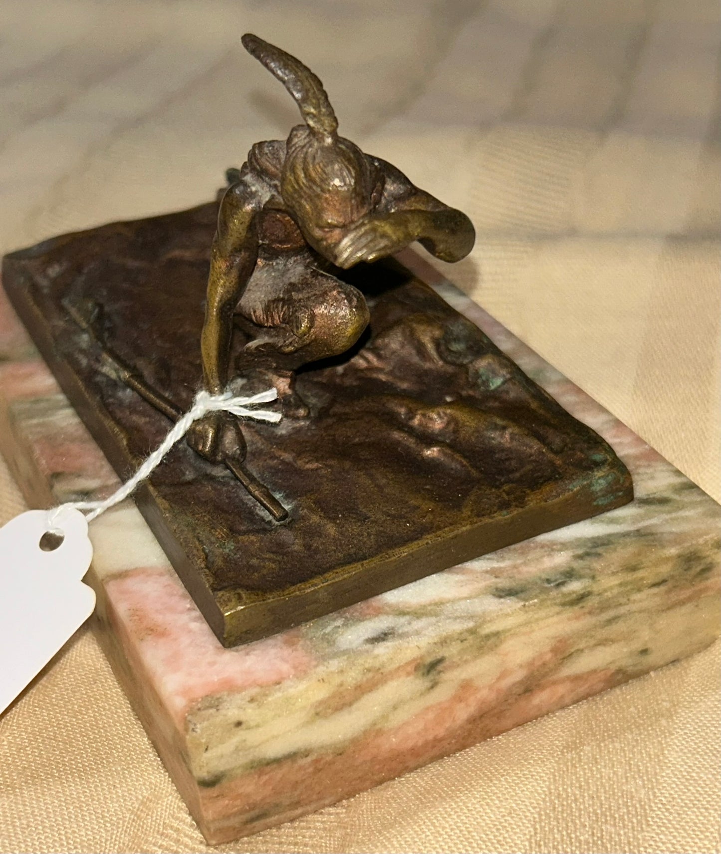 KARL KAUBA 1865-1922 "INDIAN SCOUT" BRONZE