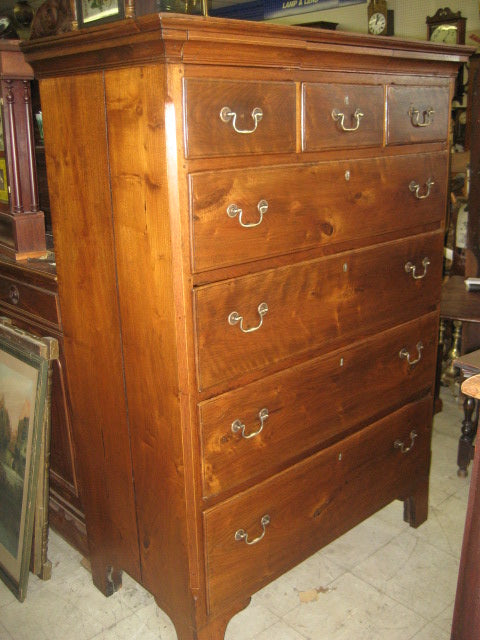 CIRCA 1800 WALNUT CHEST OF DRAWERS WITH HIDDEN DRAWERS