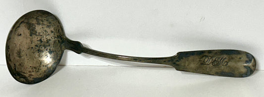 J. CONNING, MOBILE ALABAMA  CIRCA 1842 COIN SILVER LADLE