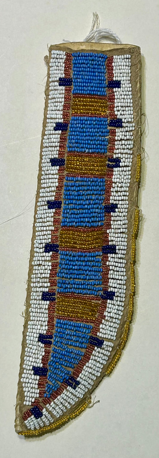 NATIVE AMERICAN SIOUX BEADED KNIFE SHEATH CIRCA 1890